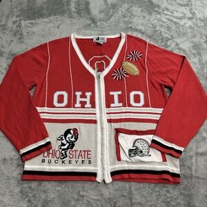 VTG 2004 Ohio State Buckeyes J Two New York Women's Sweater Cardigan Medium RARE